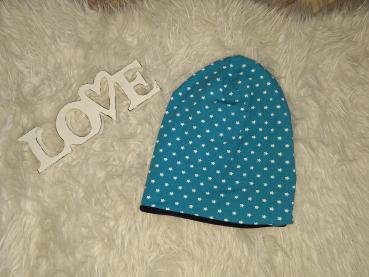 Beanie Kopfumfang 53-56cm "Sternchen türkis"